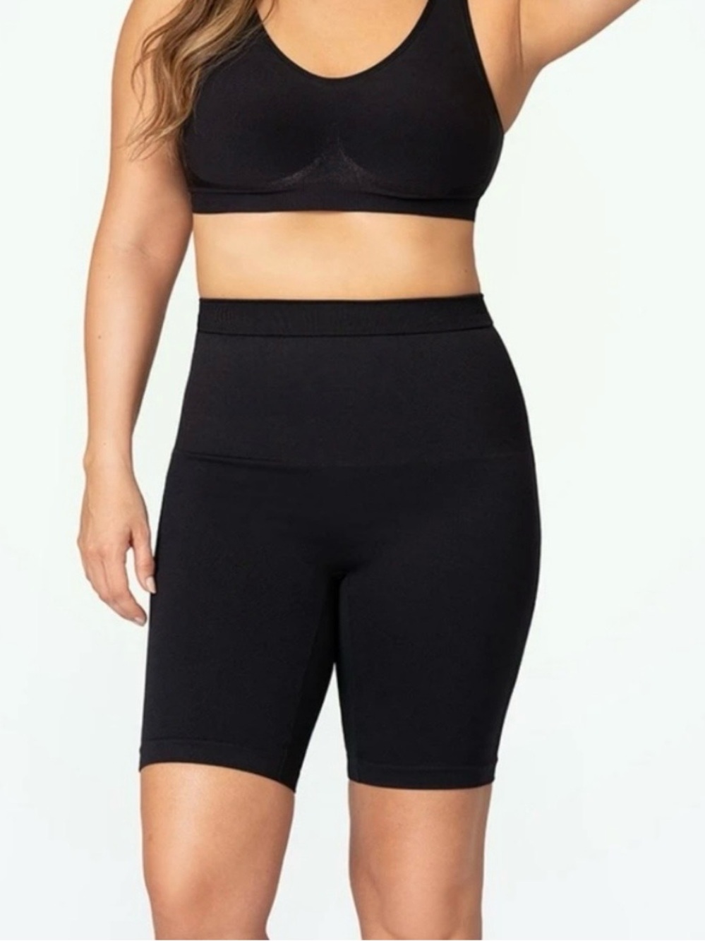 Shapermint Black High-Waist Bike Shorts